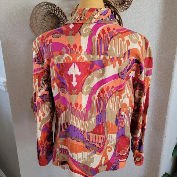 Ruby Rd. Multicolor Abstract Jacket - Picture 5 of 6